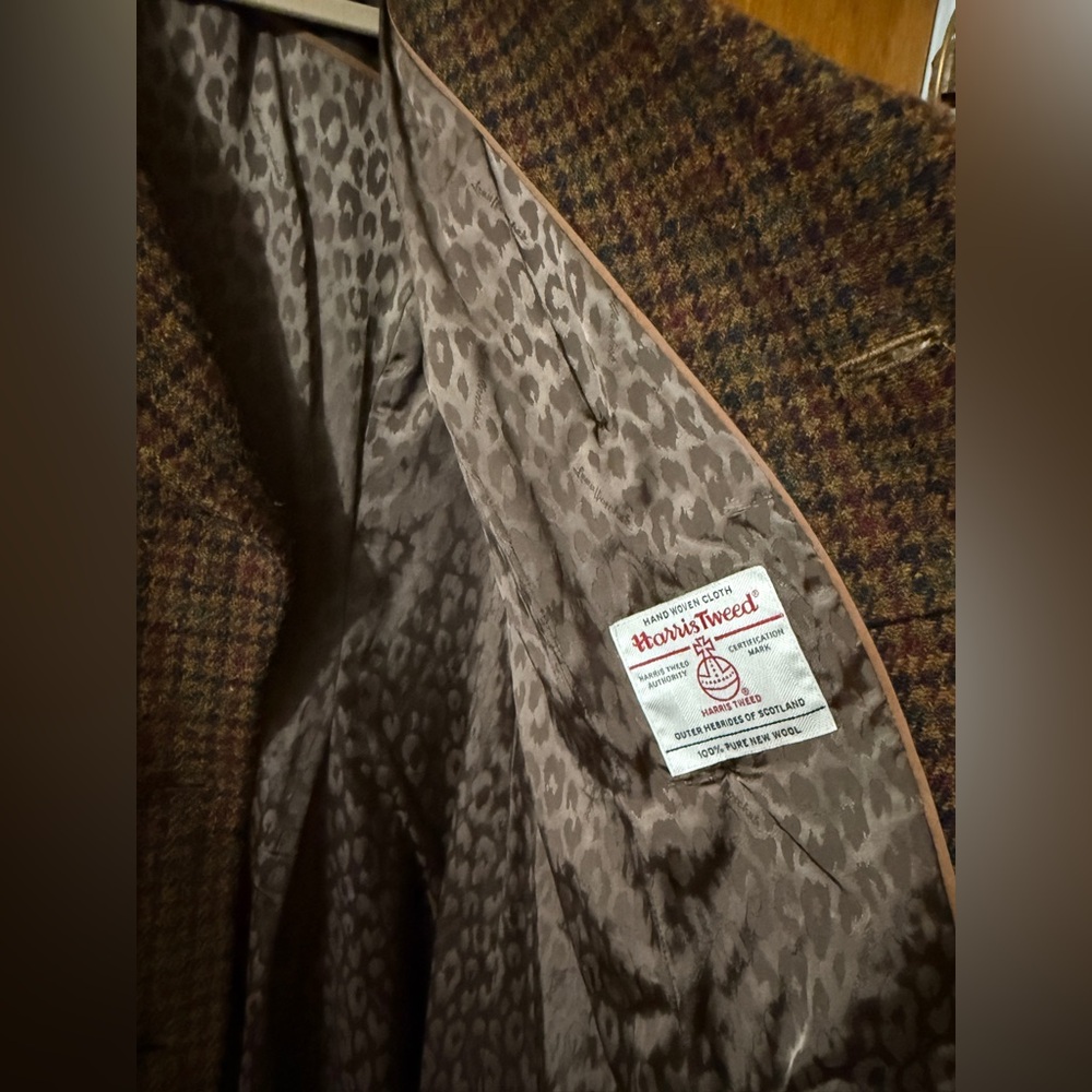 Lena Hoschek Lawrence Double-Breasted Harris Tweed Coat - Size L - Picture 11 of 15